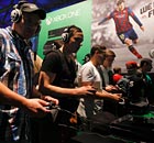 Gamescom: visitors play Fifa 14 on the Xbox One