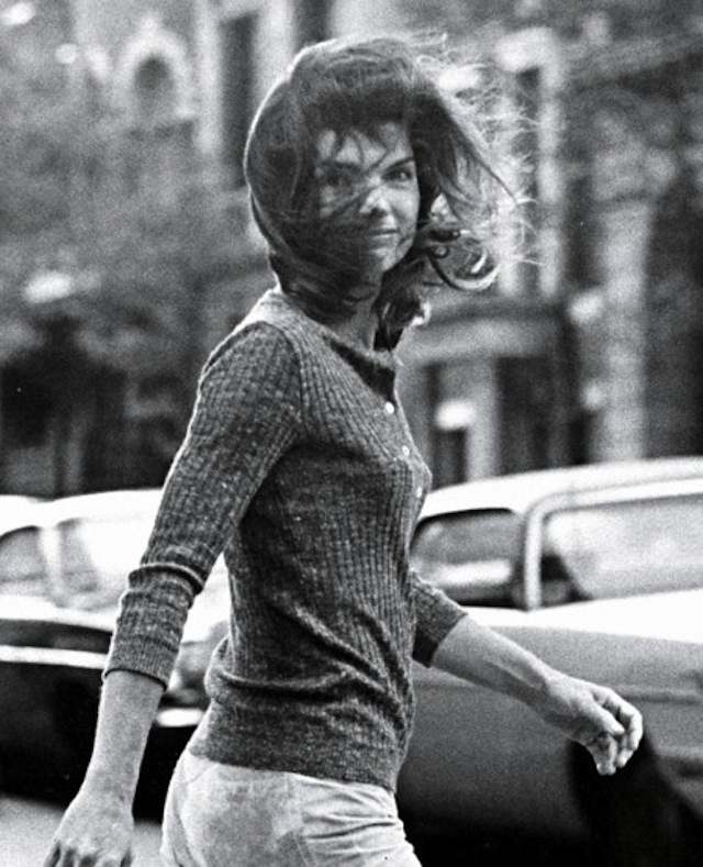 Jackie
An icon, the one and only jackie, smiling and windblown, photographed by Ron Galella in 1971. 