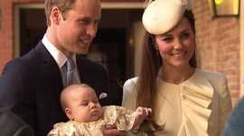 Prince George was carried into the chapel by his parents, the Duke and Duchess of Cambridge
