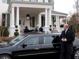 VPOTUS in front of his home