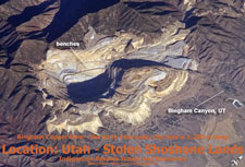 Stolen Indigenous Land - Copper Mine in Utah from Space