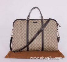 Gucci PVC briefcase 223674 coffee