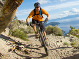 Photo: Biker Flume Trail Lake Tahoe