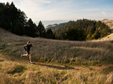 Photo: Michael Wardian running on a trail in Marin, California