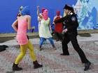 Members of the punk group Pussy Riot are attacked with whips in Sochi on Wednesday
