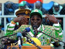 President Robert Mugabe addressing a rally