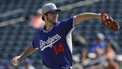 Dodgers go back to practice games; Dan Haren struggles in camp start
