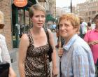“Sex and the City” star Cynthia Nixon (far l.) and wife Christine Marinoni have been long-time backers of the mayor.