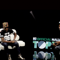 DJ Spinall and VJ Ehis in the studio for the taping of the MTV Base Official Naija Top 10.