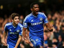 Samuel Eto'o of Chelsea celebrates