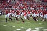 Ohio State Buckeyes after winning a game in Columbus on Sept. 9