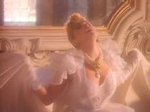 Madonna in her music video for 'Like A Virgin'