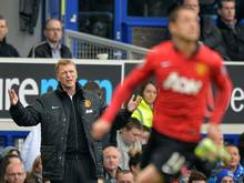 Manchester United manager David Moyes looks on during his side's defeat to Everton