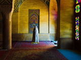 Picture of a woman inside a mosque in Iran
