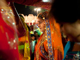 Picture of a woman in wedding attire, India