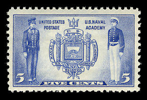 5c Navy Seal of the Naval Academy and cadets single