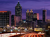 Picture of downtown Atlanta skyline at dusk