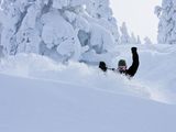 Photo: Skier in deep powder