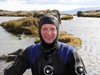 Dr. Bob Ballard after snorkeling in the Mid-Atlantic Trench in Iceland.