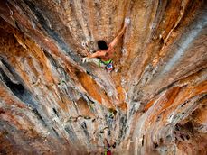 Photo: Sam Elias climbing in Geyikbayiri, Turkey