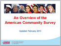 Screenshot of an Overview of the American Community Survey presentation