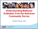 Screenshot of Understanding  Multiyear Estimates from the American Community Survey presentation