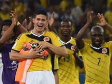 James Rodriguez pictured after Colombia's 2-0 win over Uruguay