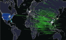 Spellbound by maps tracking hack attacks and cyber threats in real-time