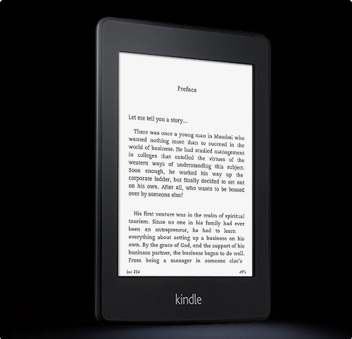Kindle Paperwhite: thinner than a pencil