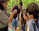 park ranger with students