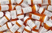 Dozens of prescription pill bottles