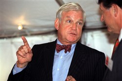  Richard Mellon Scaife at the ground-breaking ceremony for the Tribune Review printing plant at the Thorn Hill Industrial Park in 1997.