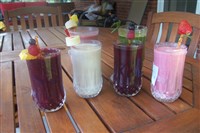  Assorted smoothies during a test at Arlene Burnett's house. 