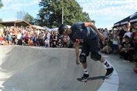 Tony Hawk skates at the opening of a new skate park in Carnegie The park was built in honor of two brothers who died in a drowning and was conceived and pushed forward by their mother, Mary Pitcher.