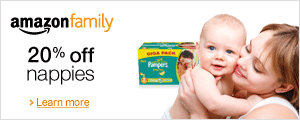 Amazon Family: 20% off nappies