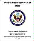 Date: 05/31/2013 Description: Cover of U.S. Department of State Federal Program Inventory List - State Dept Image