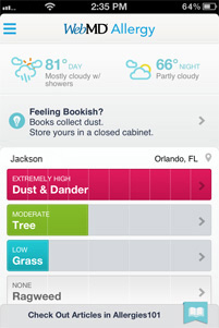 WebMD Allergy App Screenshot 3