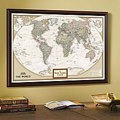 'My World' Personalized Wall Map (Earth-Toned)