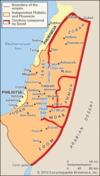 Palestine: Palestine during the time of David and Solomon [Credit: Encyclop&#x00e6;dia Britannica, Inc.]