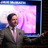 Attorney Chris Dolan holds a news conference in San Francisco on Thursday, Oct. 3, 2014, to show evidence that he says demonstrates Jahi McMath is not brain dead.