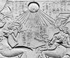 Egypt, ancient: Akhenaton, Nefertiti, and three daughters [Foto Marburg/Art Resource, New York] 