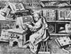 monk: medieval monk in a scriptorium [The Bettmann Archive] 
