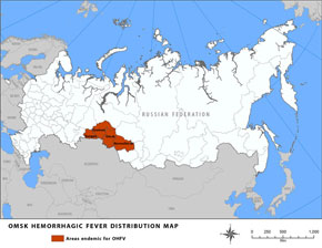 Omsk Hemorrhagic Fever Distribution Map