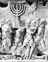 menorah: detail of a relief on the Arch of Titus [Alinari/Art Resource, New York] 