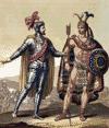Montezuma II: Cortés with Montezuma II [© Historical Picture Archive/Corbis] 