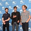 Michael Shannon, Ramin Bahrani and Andrew Garfield at event of 99 Homes