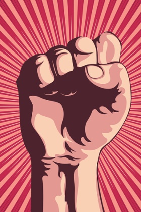 clenched fist illustration for people power