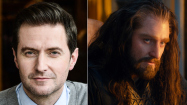 Richard Armitage plays the dwarf king Thorin Oakenshield in "The Hobbit: An Unexpected Journey." (George Pimentel / Getty Images; New Line Cinema / MGM / Warner Bros.)