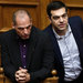 Yanis Varoufakis, left, and Alexis Tsipras.