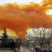 A chemical cloud rose over Igualada, Spain, northwest of Barcelona, after an explosion at a warehouse on Thursday. Two people were injured when nitric acid and ferric chloride mixed and exploded. Residents of five towns were kept indoors for two hours.